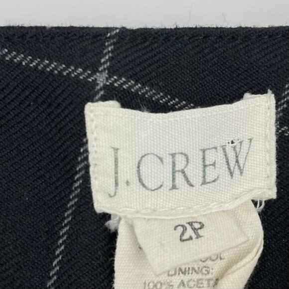 J. CREW Wool Blend Windowpane Slim Pants Sz 2P - Picture 4 of 6